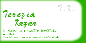 terezia kazar business card